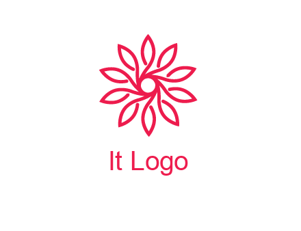 abstract daisy flower logo