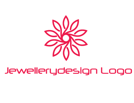 abstract daisy flower logo