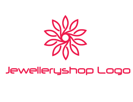 abstract daisy flower logo