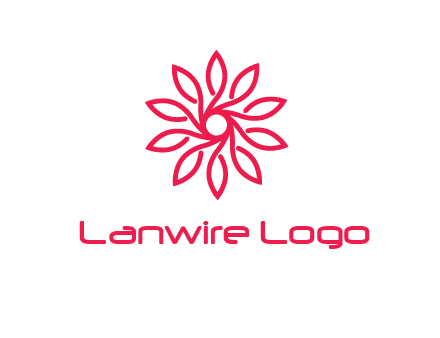 abstract daisy flower logo