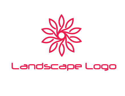 abstract daisy flower logo