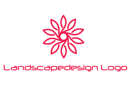 abstract daisy flower logo