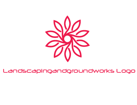 abstract daisy flower logo