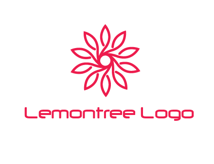 abstract daisy flower logo