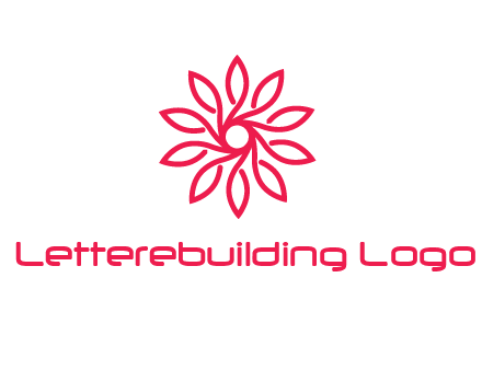 abstract daisy flower logo