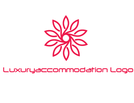 abstract daisy flower logo