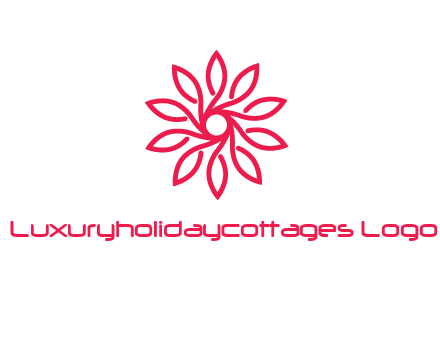 abstract daisy flower logo