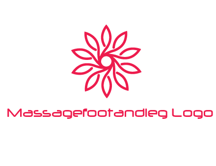 abstract daisy flower logo