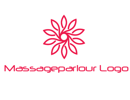 abstract daisy flower logo