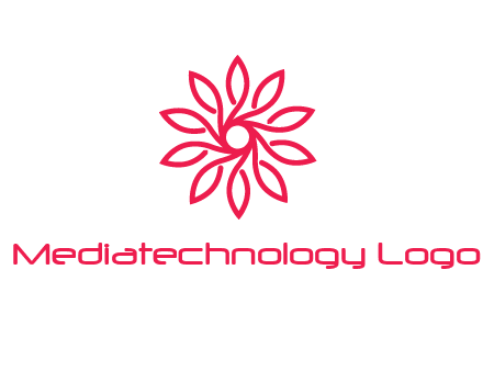 abstract daisy flower logo