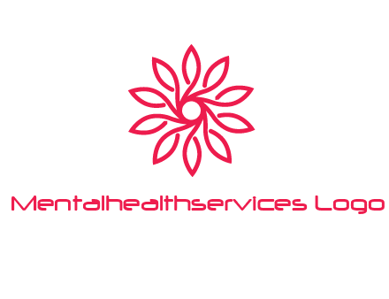 abstract daisy flower logo