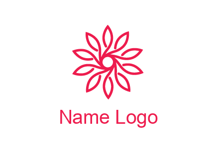 abstract daisy flower logo