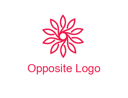 abstract daisy flower logo