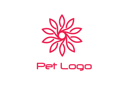 abstract daisy flower logo