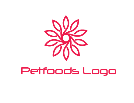 abstract daisy flower logo