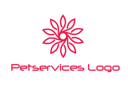 abstract daisy flower logo