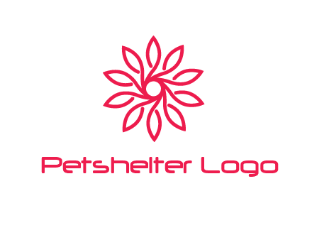 abstract daisy flower logo