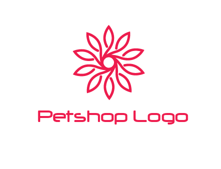 abstract daisy flower logo