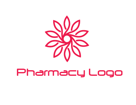 abstract daisy flower logo