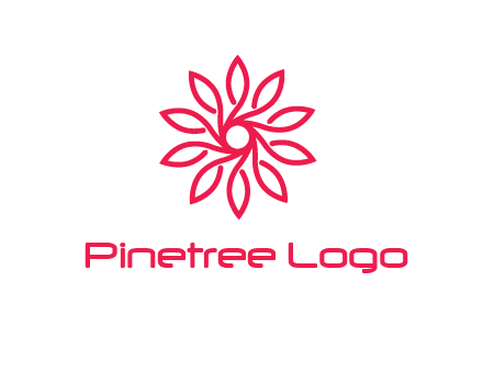 abstract daisy flower logo