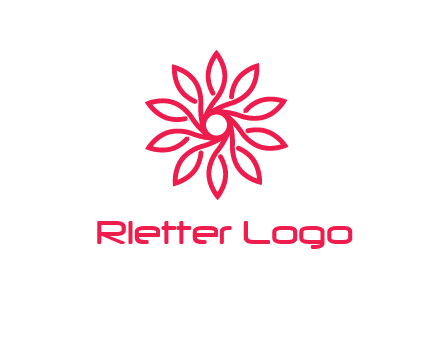 abstract daisy flower logo
