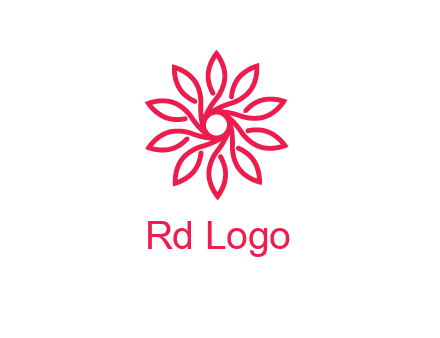 abstract daisy flower logo