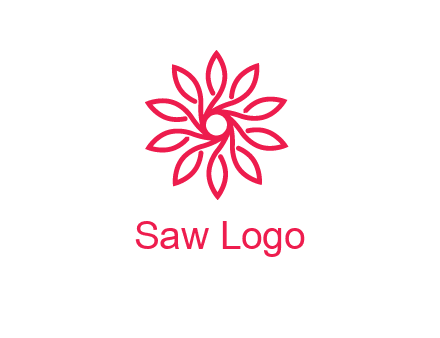 abstract daisy flower logo