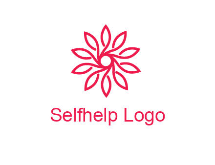 abstract daisy flower logo