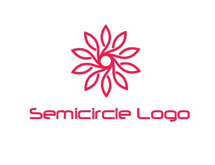 abstract daisy flower logo