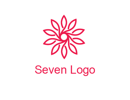 abstract daisy flower logo