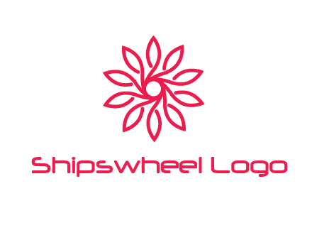 abstract daisy flower logo
