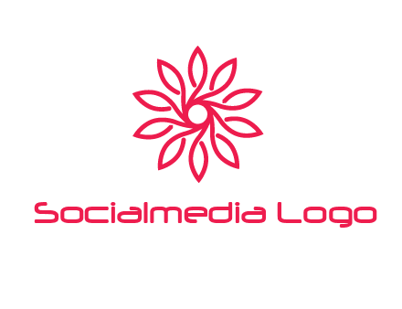 abstract daisy flower logo