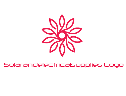 abstract daisy flower logo