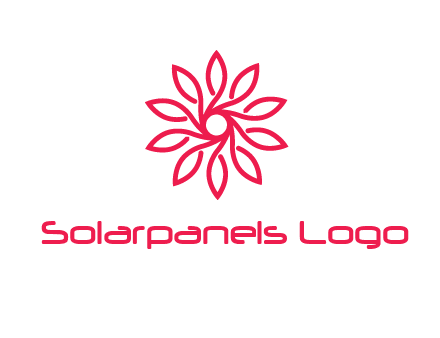 abstract daisy flower logo