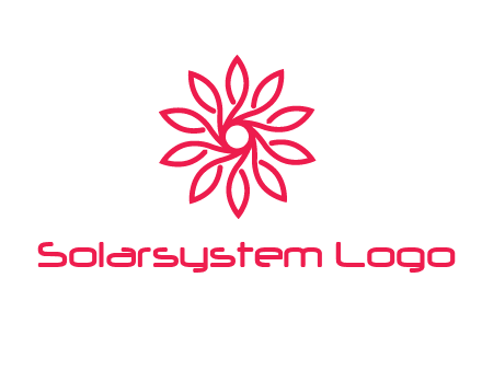 abstract daisy flower logo