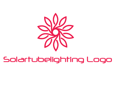 abstract daisy flower logo