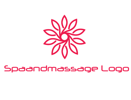 abstract daisy flower logo