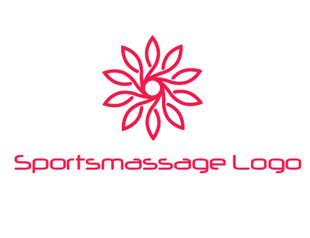 abstract daisy flower logo