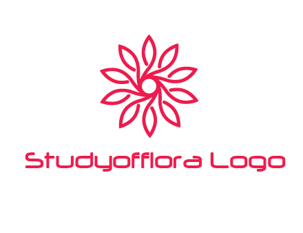 abstract daisy flower logo