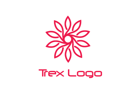 abstract daisy flower logo
