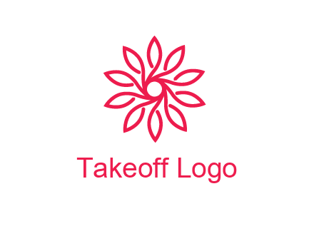 abstract daisy flower logo