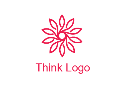 abstract daisy flower logo