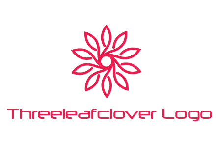 abstract daisy flower logo
