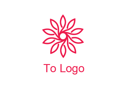 abstract daisy flower logo