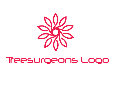 abstract daisy flower logo