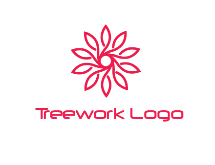 abstract daisy flower logo