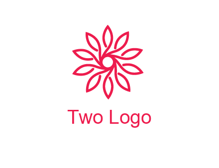 abstract daisy flower logo