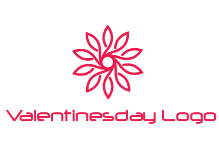 abstract daisy flower logo