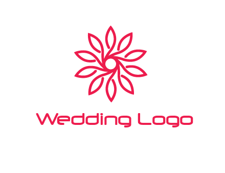abstract daisy flower logo