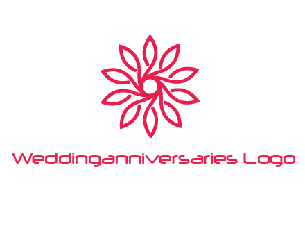 abstract daisy flower logo
